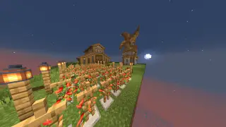 image of farm with windmill and tomato farm by Unknown Minecraft litematic